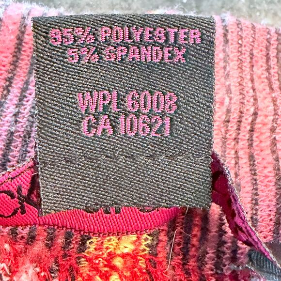 Rock&Roll Cowgirl BOHO multicolor striped waterfall open front vest XL - Picture 5 of 8